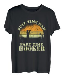 Herren full time dad part time hooker fishing smallmouth barsch T-Shirt
