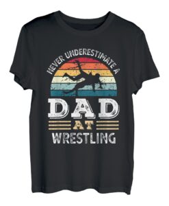 Herren Funny Dad at Wrestling Vatertag Herren T-Shirt