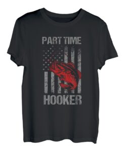 Herren Funny Full Time Dad Part Time Hooker Barschangler & Fisher T-Shirt