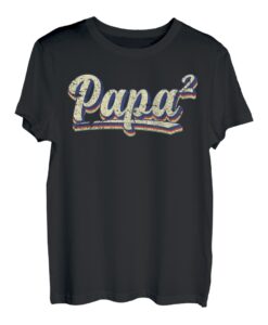 Herren Für Papa zur Geburt, zweites Kind, Papa hoch 2 T-Shirt