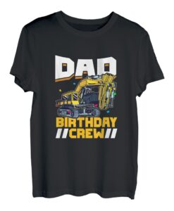 Herren Geburtstagsparty Baustelle Bagger Papa Dad Birthday Crew T-Shirt