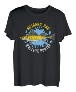 Herren Glasaugenbarsch Zander Angler Husband Dad Walleye Huntress T-Shirt