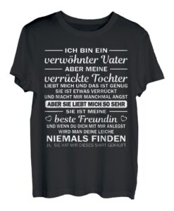Herren Glücklicher Papa Bester Papa Und Tochter Verwöhnter Vater T-Shirt