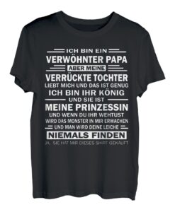 Herren Glücklicher Papa Bester Papa Und Tochter Verwöhnter Vater T-Shirt