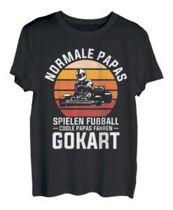 Herren Gokart Papa Kartfahrer Vater Rennkart Vatertag Rennfahrer T-Shirt