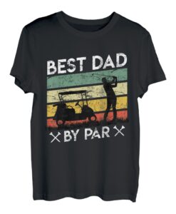 Herren Golfer Papa Best Dad by Par Golfspieler Golf T-Shirt