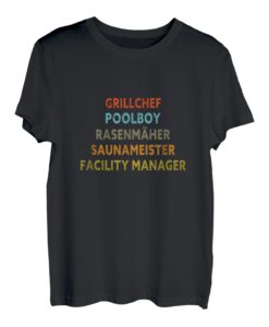 Herren Grillchef Poolboy Saunameister | Vater Vintage Retro Herren T-Shirt