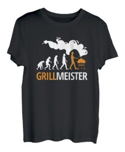 Herren Grillmeister I Grillen Evolution Lustiges Griller Geschenk T-Shirt