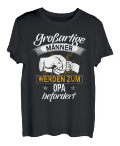 Herren Großartige Männer Werden Zum Opa Befördert Geburt Baby T-Shirt