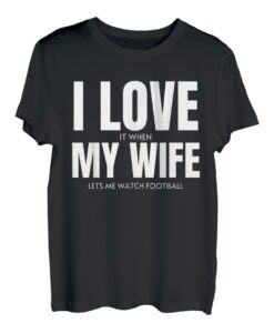 Herren Herren I Love My Wife Lustiges Fußball Ehemann Geschenk Herren T-Shirt
