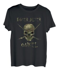 Herren Herren Totenkopf Camouflage Tarnmuster Böser alter Onkel T-Shirt