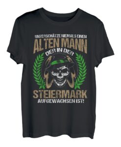 Herren Herren Unterschätze Niemals Einen Alten Mann Steiermark T-Shirt