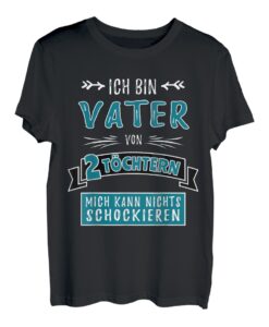 Herren Herren Vatertag Geschenkidee Vater von 2 Töchtern T-Shirt T-Shirt