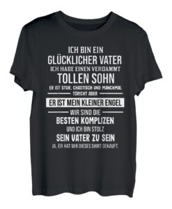 Herren Ich Bin Ein Glücklicher Vater T-Shirt Vater Sohn T-Shirt