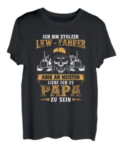 Herren Ich Bin Stolzer LKW Fahrer Am Meisten Liebe Ich Papa Zu Sein T-Shirt