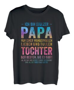Herren Ich Bin Stolzer Papa Einer Wundervollen Tochter - Vatertag T-Shirt