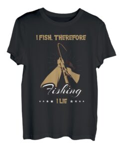 Herren Ich fische, daher liege ich, humorvolles Angeln für den Urlaub T-Shirt