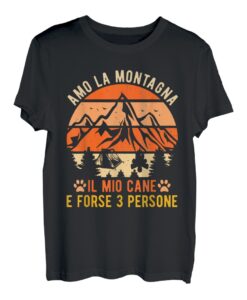 Herren Ich liebe den Berg meinen Hund und vielleicht 3 Menschen Vintage T-Shirt