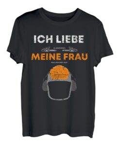 Herren Ich liebe es wenn mich meine Frau Holz machen lässt T-Shirt