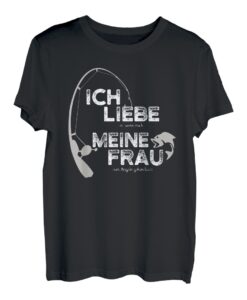 Herren Ich Liebe meine Frau Lustiges Angler SHIRT Vater Geschenk