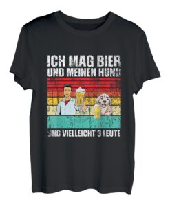 Herren Ich mag Bier und meinen Hund und vielleicht 3 Leute T-Shirt