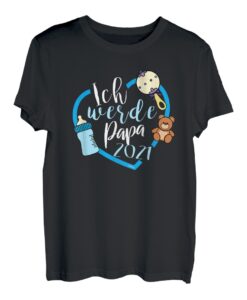 Herren Ich werde Papa 2021 T-Shirt Werdender Vater Geschenk Papi T-Shirt