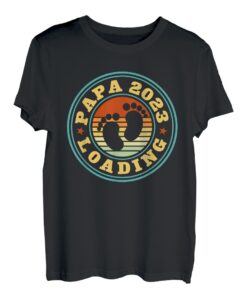 Herren Ich Werde Papa . Baby Ankündigung Papa loading 2023 T-Shirt