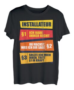 Herren Installateur Geschenk Heizungsbauer Sprüche T-Shirt