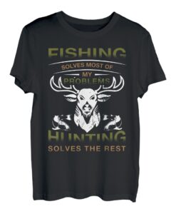 Herren Jagd und Angeln löst meine Probleme T-Shirt