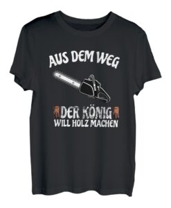 Herren Kettensäge Waldarbeiter Holzfäller Outfit Forstwirt T-Shirt