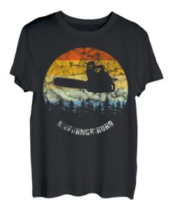 Herren Kiefernchirurg Retro Vintage Holzfäller Kettensäge Fichten T-Shirt