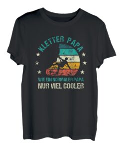 Herren Kletter Papa Klettern Vater Berge Bouldern T-Shirt