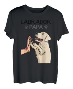 Herren Labrador Papa Hunde Herrchen Vatertag Männer T-Shirt
