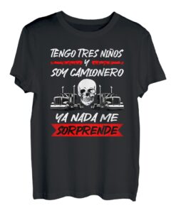 Herren LKW-Fahrer Ich habe drei Kinder und bin Trucker T-Shirt