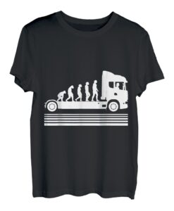 Herren LKW Fahrer Lastwagen Trucker Evolution Geschenk T-Shirt