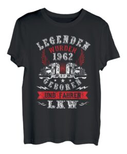 Herren LKW-Fahrer Trucker geboren 1962 LKW Fahrer Spruch Geburtstag T-Shirt
