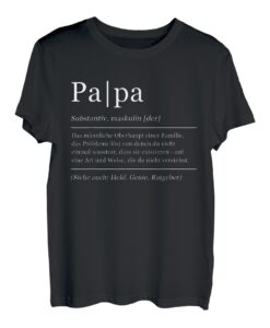Herren Lustige Bedeutung Papa Vater Vatertags T-Shirt