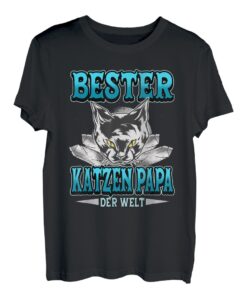 Herren Lustige Bester Katzen Papa Kätzchen Sprüche Haustier T-Shirt