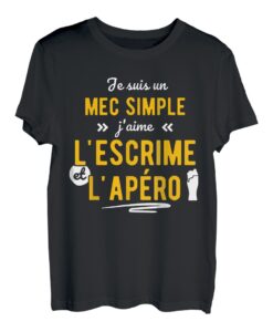Herren Lustige Geschenkidee Apero Escrime T-Shirt T-Shirt