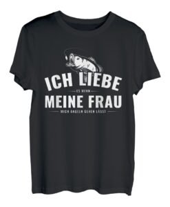 Herren Lustiger Angler Spruch Fishfang Ich Liebe Es Zu Angeln T-Shirt
