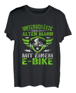 Herren Lustiger Radfahrer Spruch Radsportler Alter Mann E-Bike T-Shirt