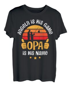 Herren Lustiges Angler Angeln mit Opa und Enkel Geburtstag Vatertag T-Shirt
