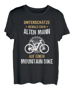 Herren Lustiges Papa Vater Papi Opa MTB Biker Mountainbike Geschenk T-Shirt
