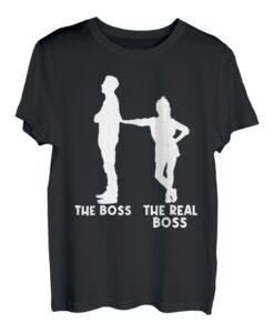 Herren Lustiges Papa Vater Tochter Real Boss T-Shirt