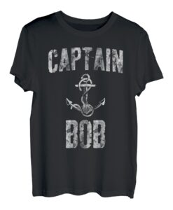 Herren Lustiges personalisiertes Bootsshirt mit Vorname Captain Bob T-Shirt