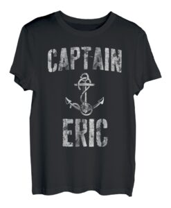 Herren Lustiges personalisiertes Bootsshirt mit Vorname Captain Eric T-Shirt