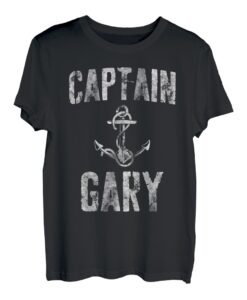 Herren Lustiges personalisiertes Bootsshirt mit Vorname Captain Gary T-Shirt