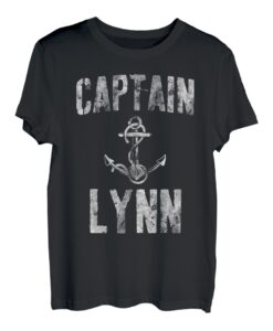 Herren Lustiges personalisiertes Bootsshirt Vorname Captain Lynn T-Shirt