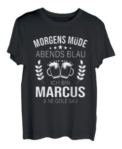 Herren Marcus Vorname Geschenk Geburtstag Lustiges Bier Sprüche T-Shirt