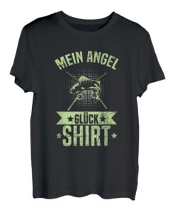 Herren Mein Angel Glück Shirt Angler Angelausflug Spruch T-Shirt